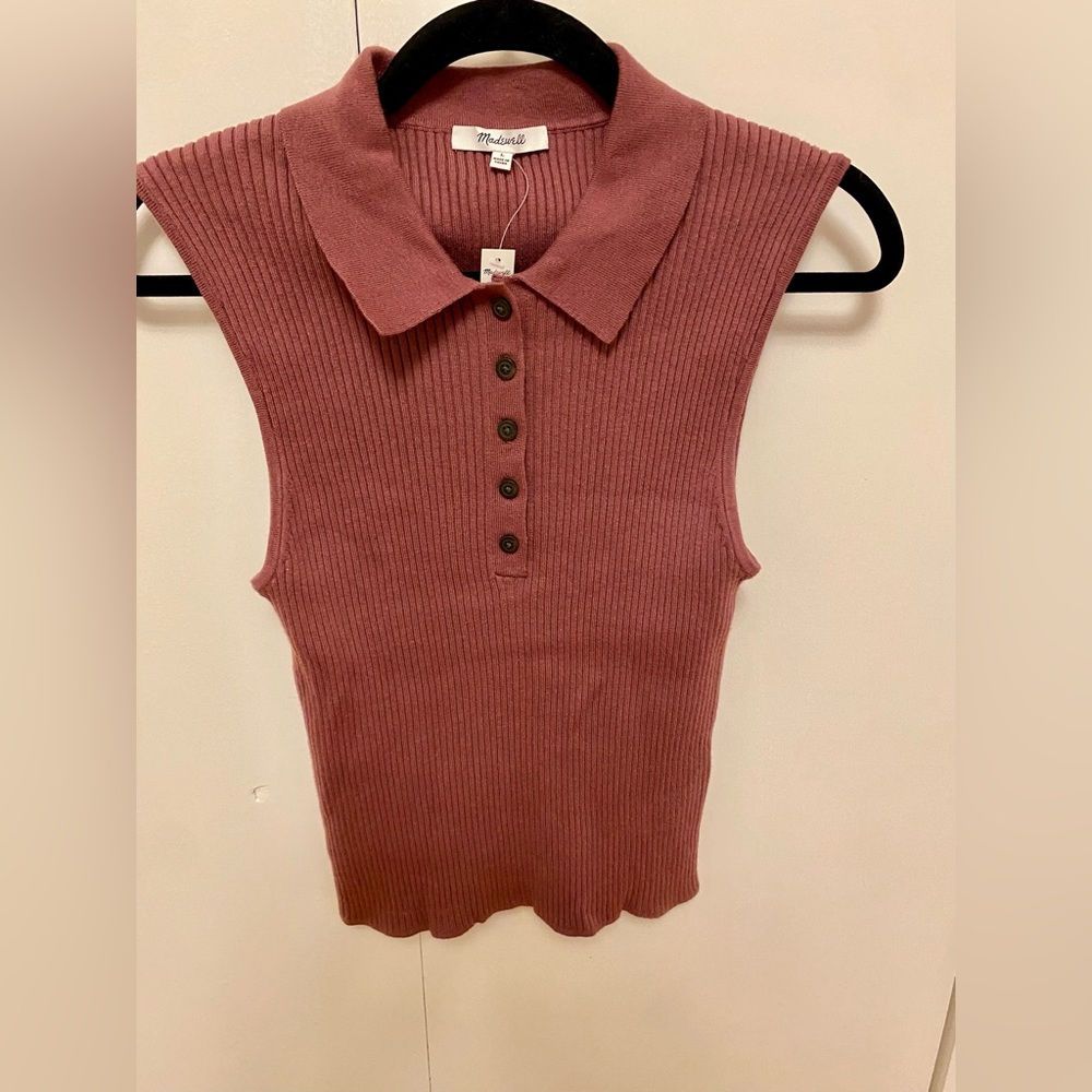 MOVING NEED GONE: Madewell Owen Polo Sweater Tank Size Large